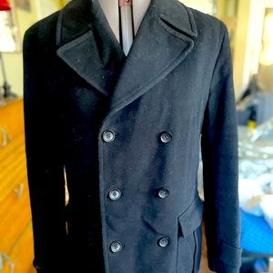Banana Republic Black Wool Peacoat GUC!!!